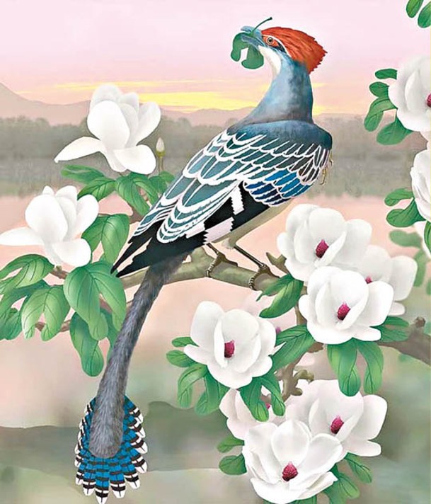 熱河鳥的生態環境復原圖；圖為構想圖。