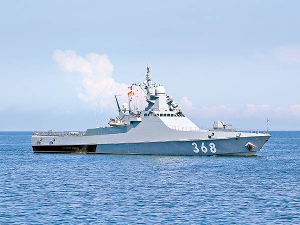 俄羅斯巡邏艦瓦西里‧貝科夫號在黑海執行任務。