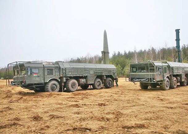 俄羅斯配備伊斯坎德爾導彈。