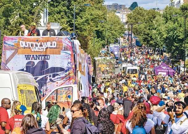 諾丁山嘉年華是歐洲最大型街頭派對。（Getty Images圖片）
