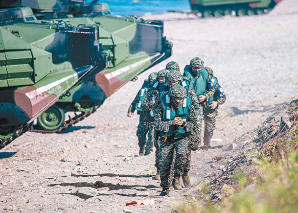 台灣派出士兵到美國參與演習。（Getty Images圖片）
