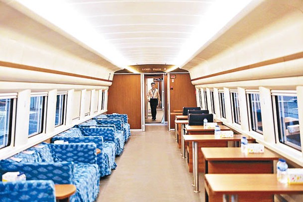 雅萬高鐵列車內部場景。（中新社圖片）