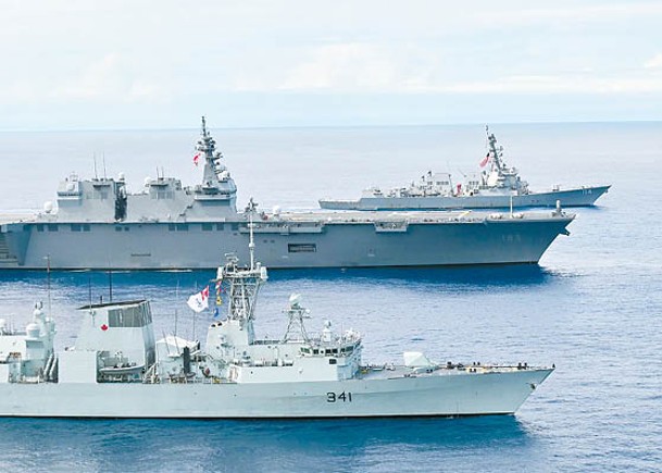 加拿大艦東海遇解放軍  稱遭激光照射無人機逼近