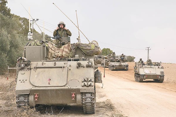 以色列地面部隊集結在加薩邊境。（Getty Images圖片）
