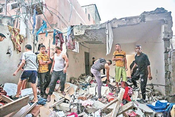 加薩持續受到以軍空襲。（Getty Images圖片）