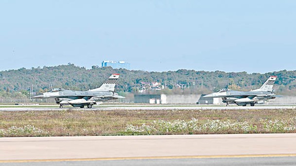 美國F16戰機亦參與是次演習。