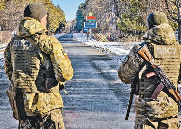 烏克蘭最近加強了接壤白羅斯的邊境保安。（Getty Images圖片）