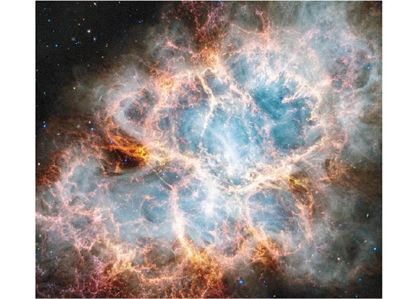 天文學家發現蟹狀星雲新細節。