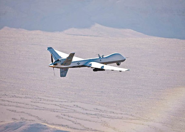 美國MQ9無人機主要負責收集情報。