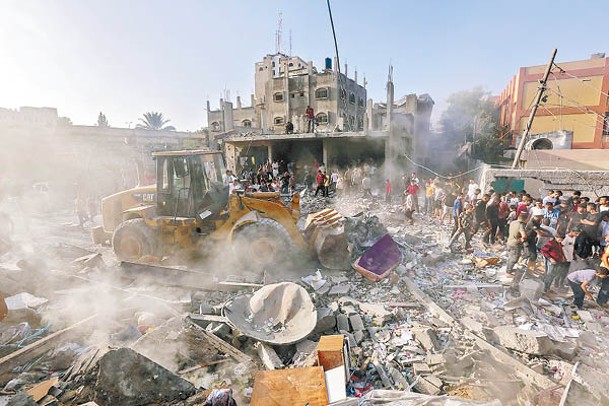 加薩地帶南部地區持續遭受以色列空襲。（Getty Images圖片）