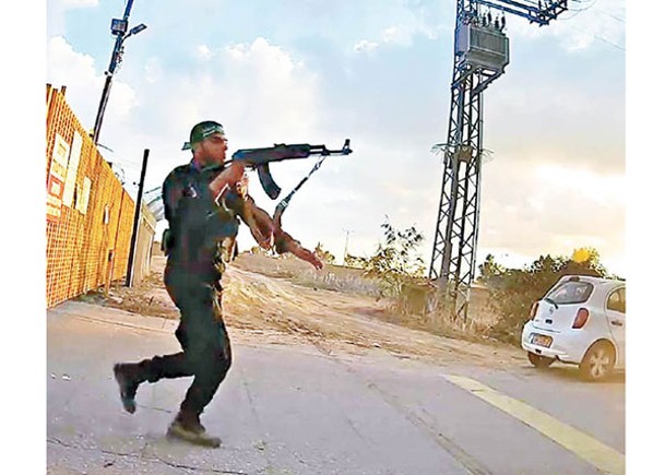 哈馬斯武裝分子越境攻擊以色列。