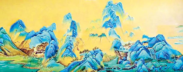 《千里江山圖》壁畫頗有氣勢。