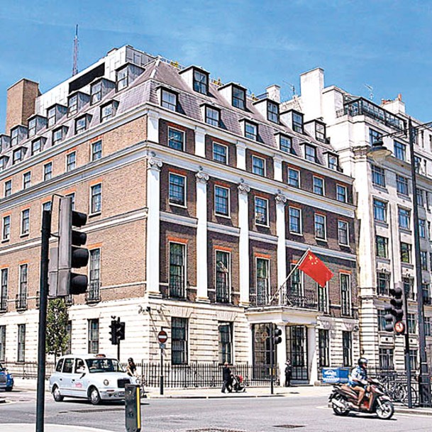 中國駐英國大使館（圖）要求BBC恪守新聞道德。