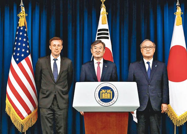 美日韓國安高層會晤  討論制朝