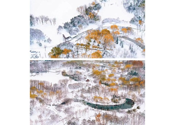 北龍湖雪景似水墨畫