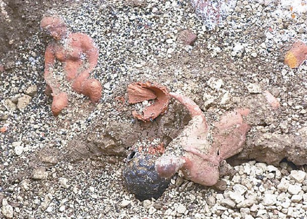 龐貝古城出土陶雕  或用於異教祭祀