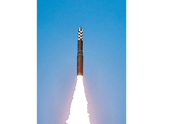 北韓上周發射火星18型洲際彈道導彈。