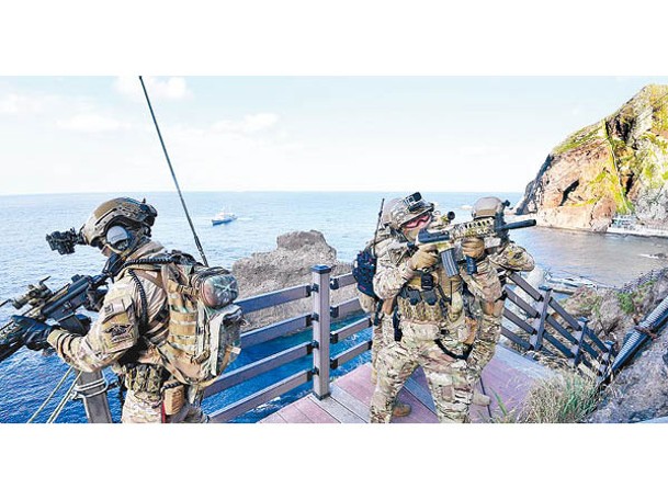 韓軍過去曾在獨島演習。（Getty Images圖片）