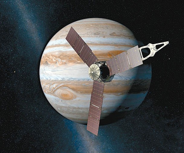圖為構想朱諾號探索木星。