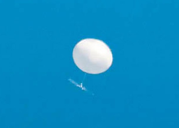 大陸氣球橫越台灣本島