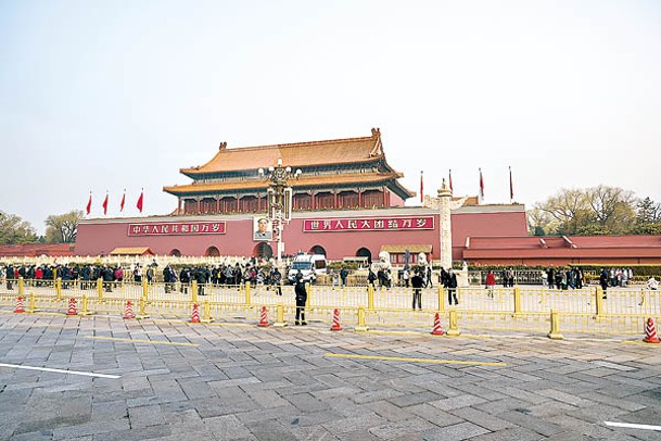 北京被指不斷擾亂台灣民眾。圖為北京天安門廣場。（Getty Images圖片）