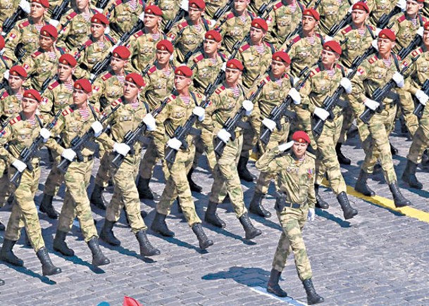俄羅斯國家近衞軍強化配置。（Getty Images圖片）