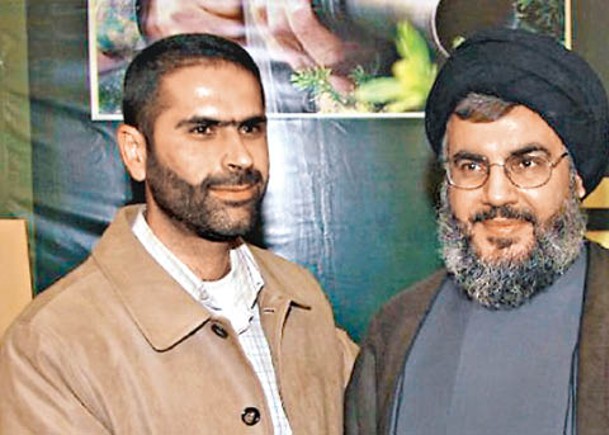 真主黨指揮官塔維爾（左）遇害；右為組織領袖納斯魯拉。