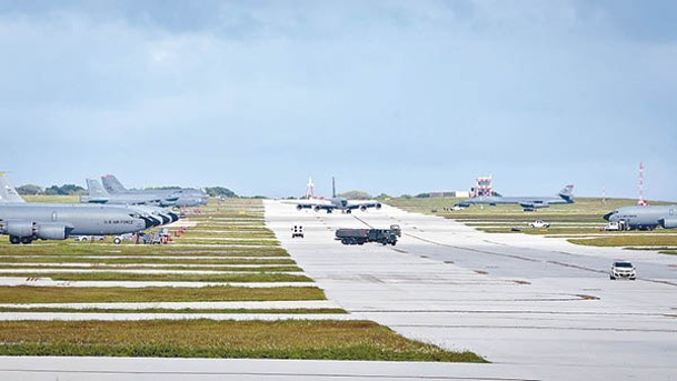 美國關島安德森空軍基地是北韓模擬打擊目標。