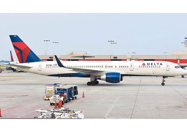 達美航空旗下的波音757客機出現了問題；圖為同款的客機。