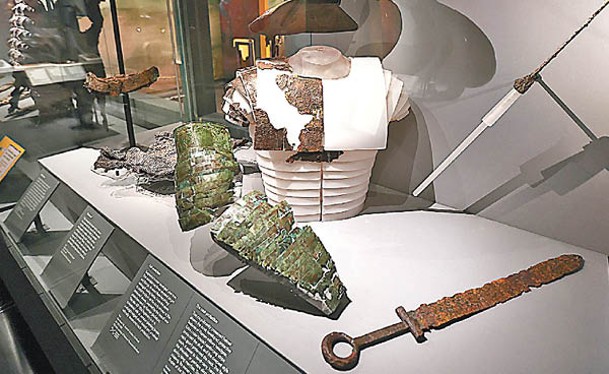 展覽期間展出了羅馬軍團的多件文物。（Getty Images圖片）