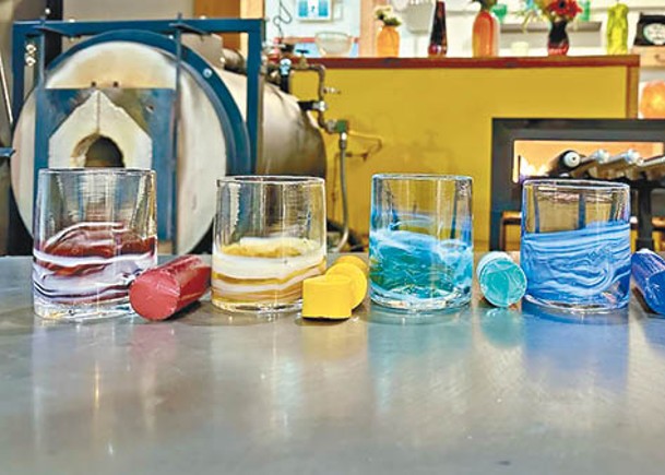 潮流創意：手工製玻璃杯  混色紋理獨特