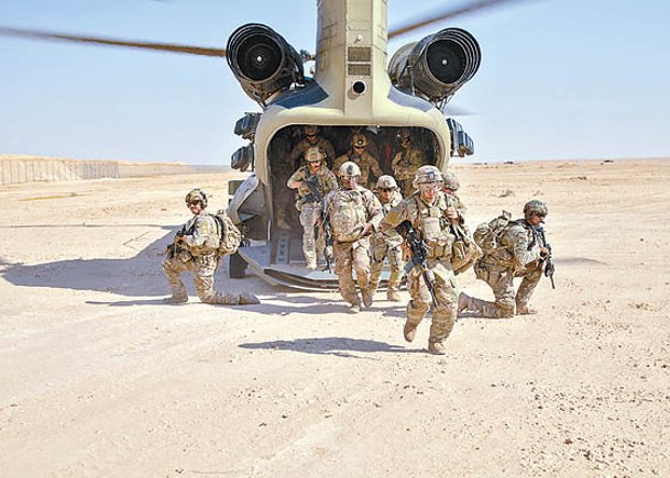 美國在伊拉克駐軍執行反恐任務。