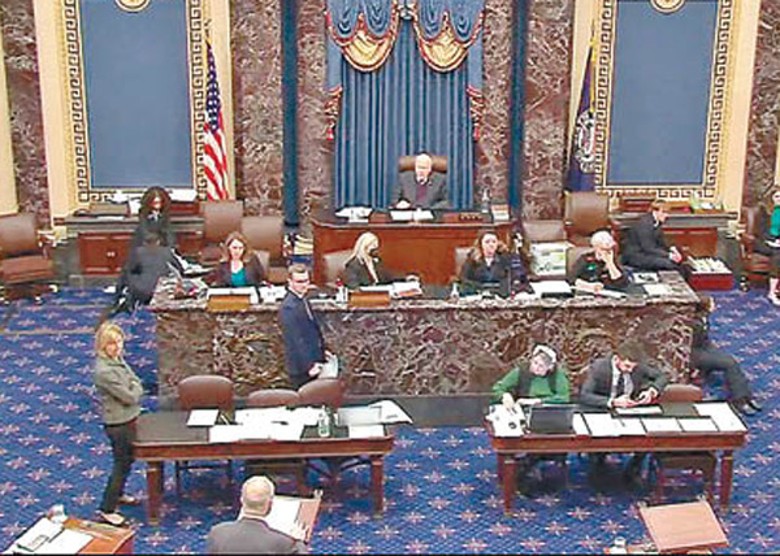 美國參議院通過程序性的表決，同意推進法案審議。