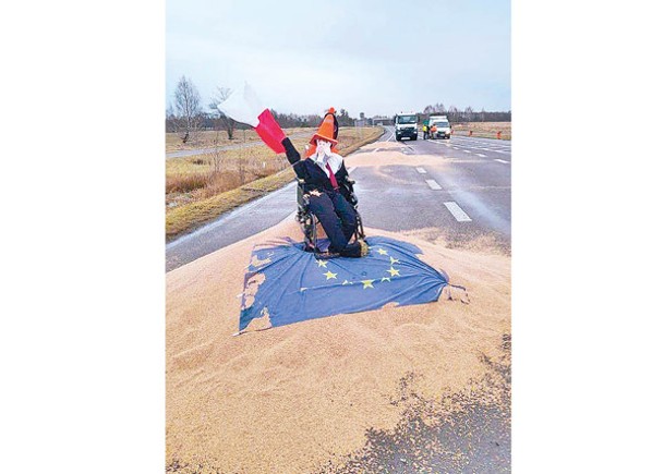 波蘭農民邊境示威  傾倒烏運歐盟穀物