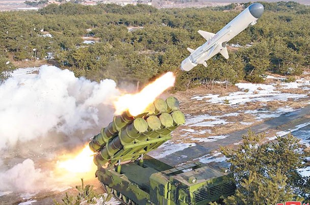北韓日前發射魚鷹-6反艦導彈。