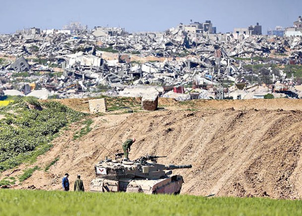 以軍包圍加薩地帶南部。（Getty Images圖片）
