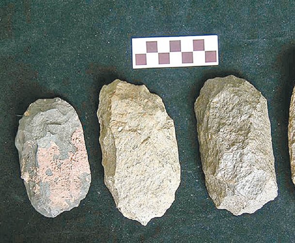 雲南滄瀾江流域發現的石器。