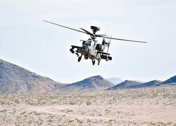 AH64阿帕奇攻擊直升機。