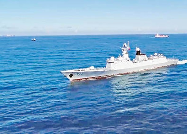 解放軍東部戰區海軍在台周邊海域活動。