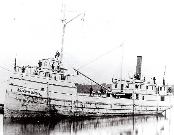 密爾沃基號已沉沒逾百年。（黑白圖片）