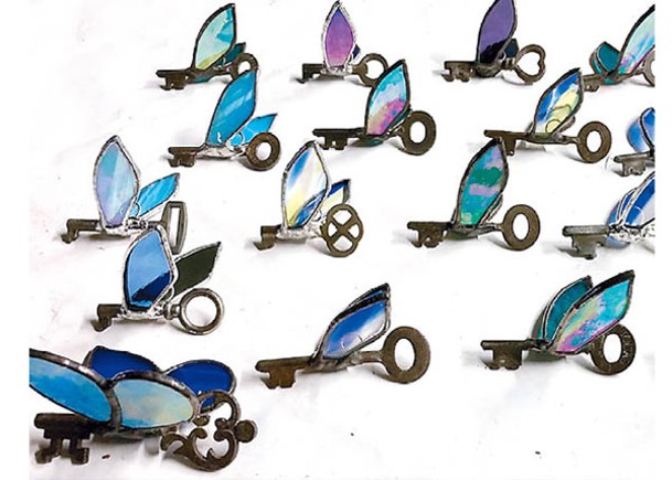 潮流創意：鎖匙造型裝飾  蝶翼夢幻