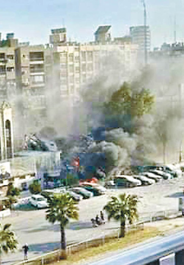 伊朗駐大馬士革大使館建築物遭以色列炸毀。