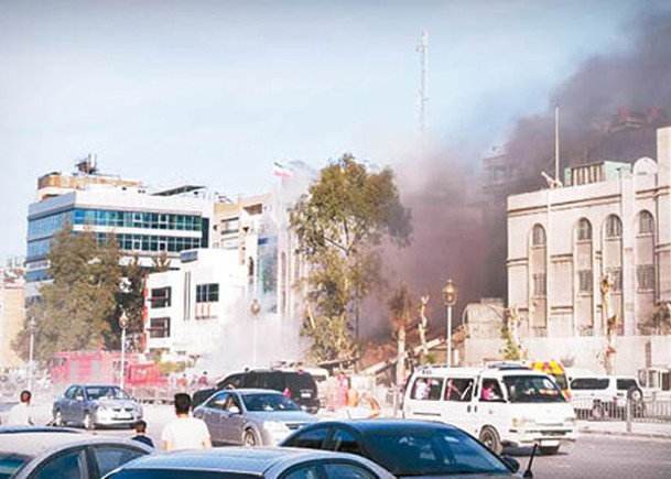 以色列空襲伊朗駐敍利亞大馬士革大使館。