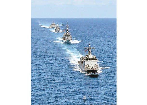 美菲日澳在南海聯合行動。