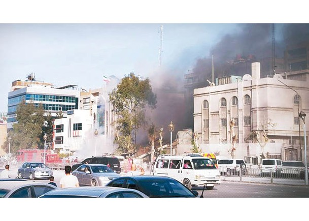 伊朗駐敍利亞大使館早前遇襲。