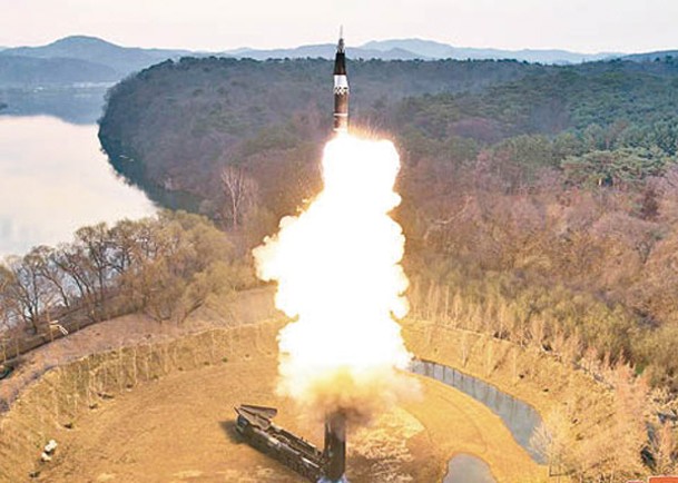 北韓早前試射火星16B型彈道導彈。