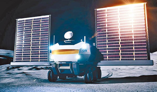 月球探測車由JAXA與豐田汽車公司等研發；圖為構想圖。