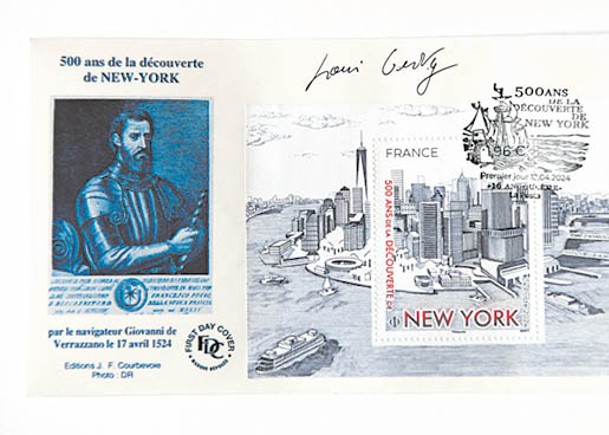法推巴黎聖母院紐約景觀郵票