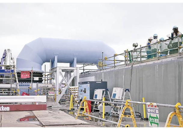 福島第一核電站持續排放核污水。（Getty Images圖片）