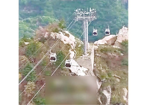 陝西雷暴影響  纜車又停運困客